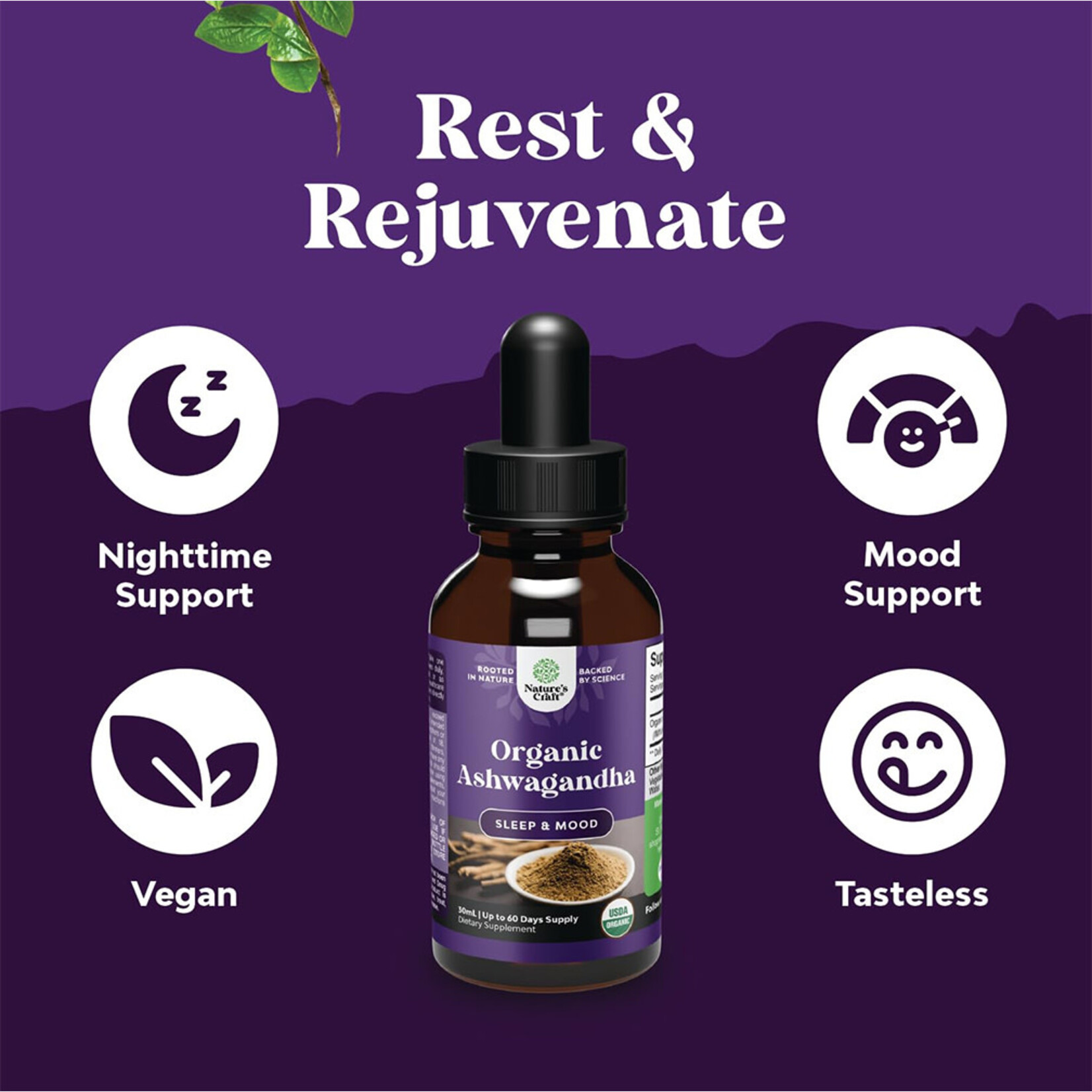 Nature's Craft Liquid Ashwaghanda Drops (30ml) Nature's Craft