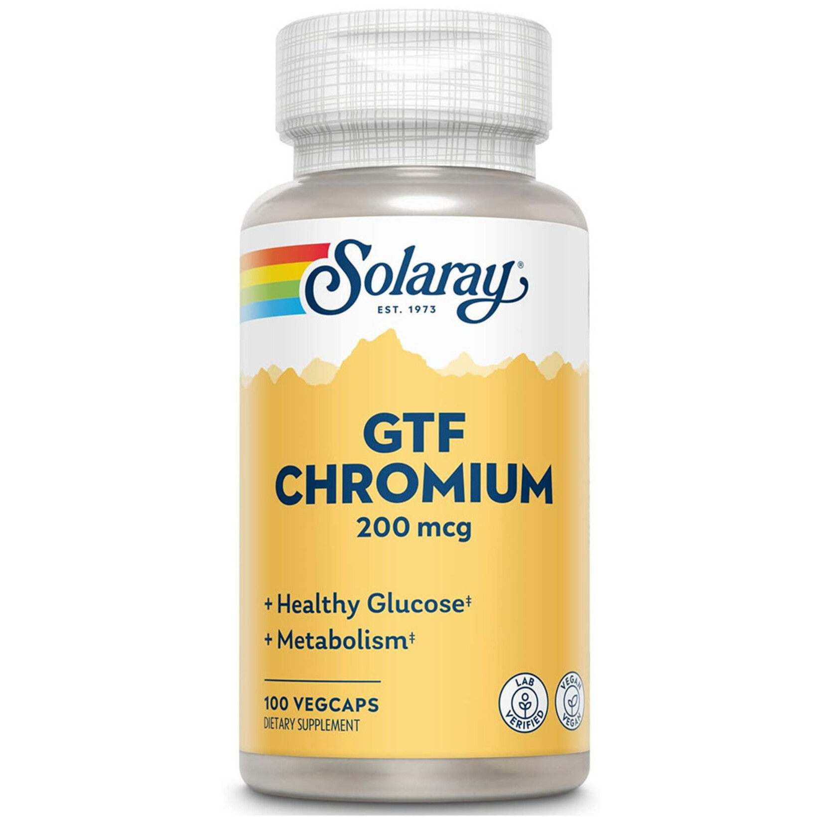 Solaray GTF Chromium 200mcg (100caps) Solaray