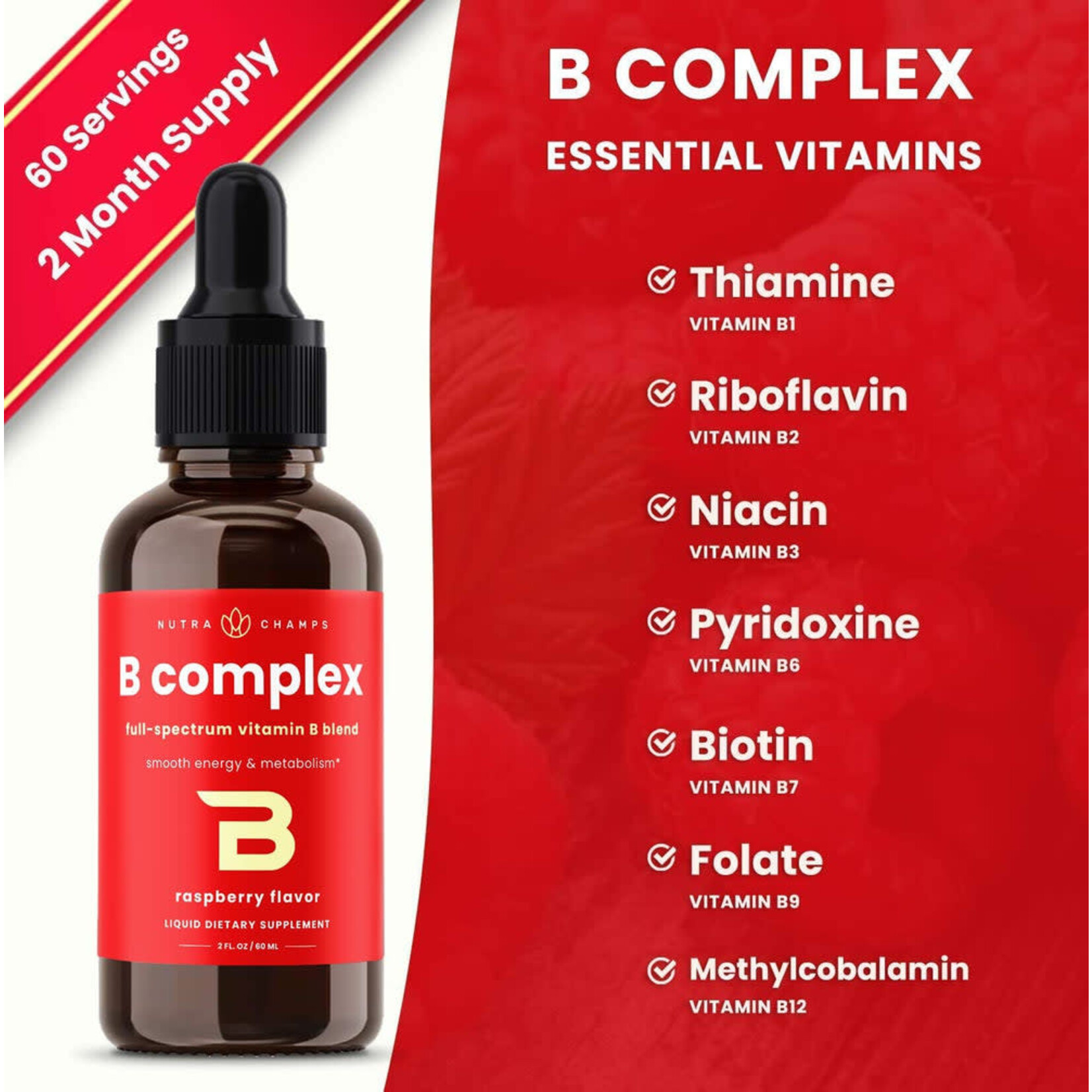 Nutra Champs B Complex Liquid Drops (2oz) Nutra Champs