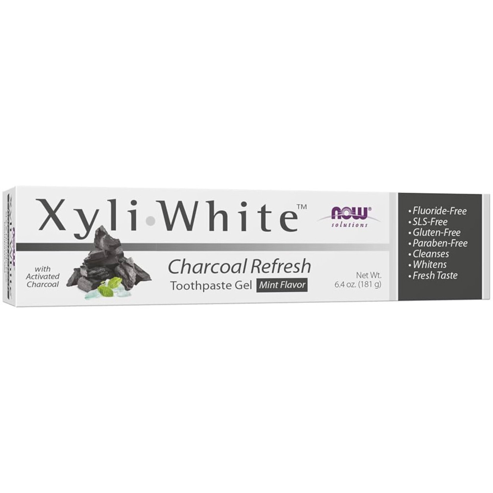 NOW XyliWhite Charcoal Toothpaste (6.4oz) NOW