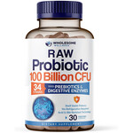 Wholesome Wellness Raw Probiotics 100 Billions 34 Strains (30vcaps) Wholesome Wellness