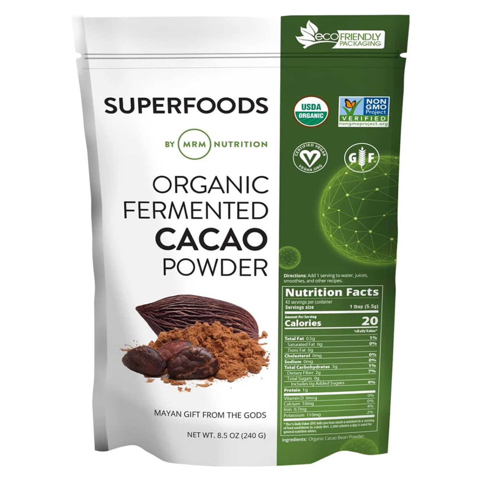 Organic Fermented Cacao Powder (8.5oz) MRM Nutrition