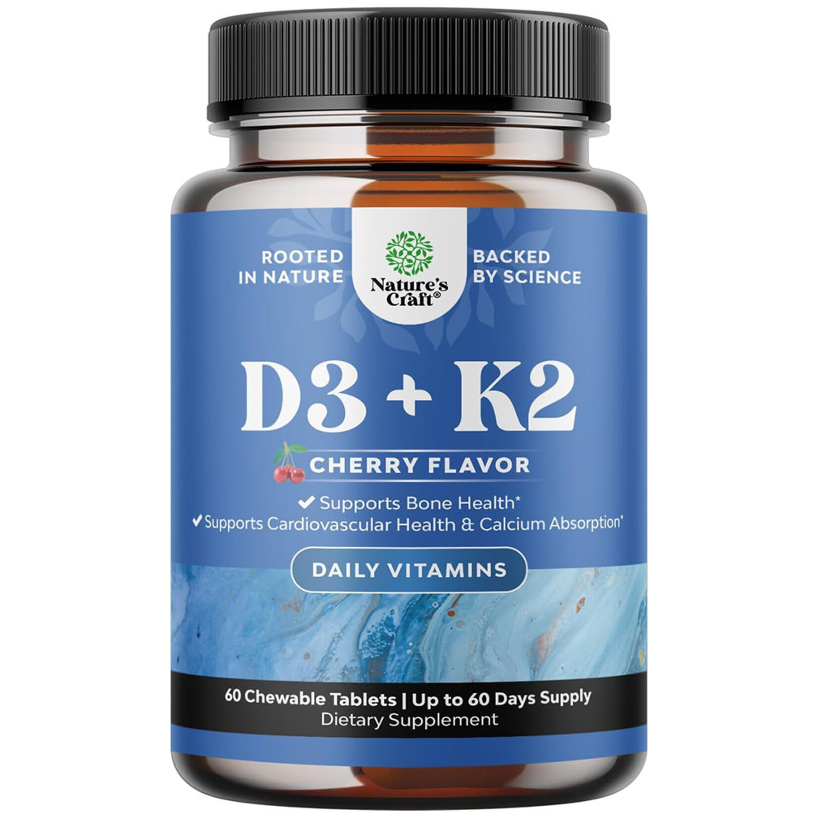 Nature's Craft Vitamin K-2 + D-3 (60chews) Nature's Craft