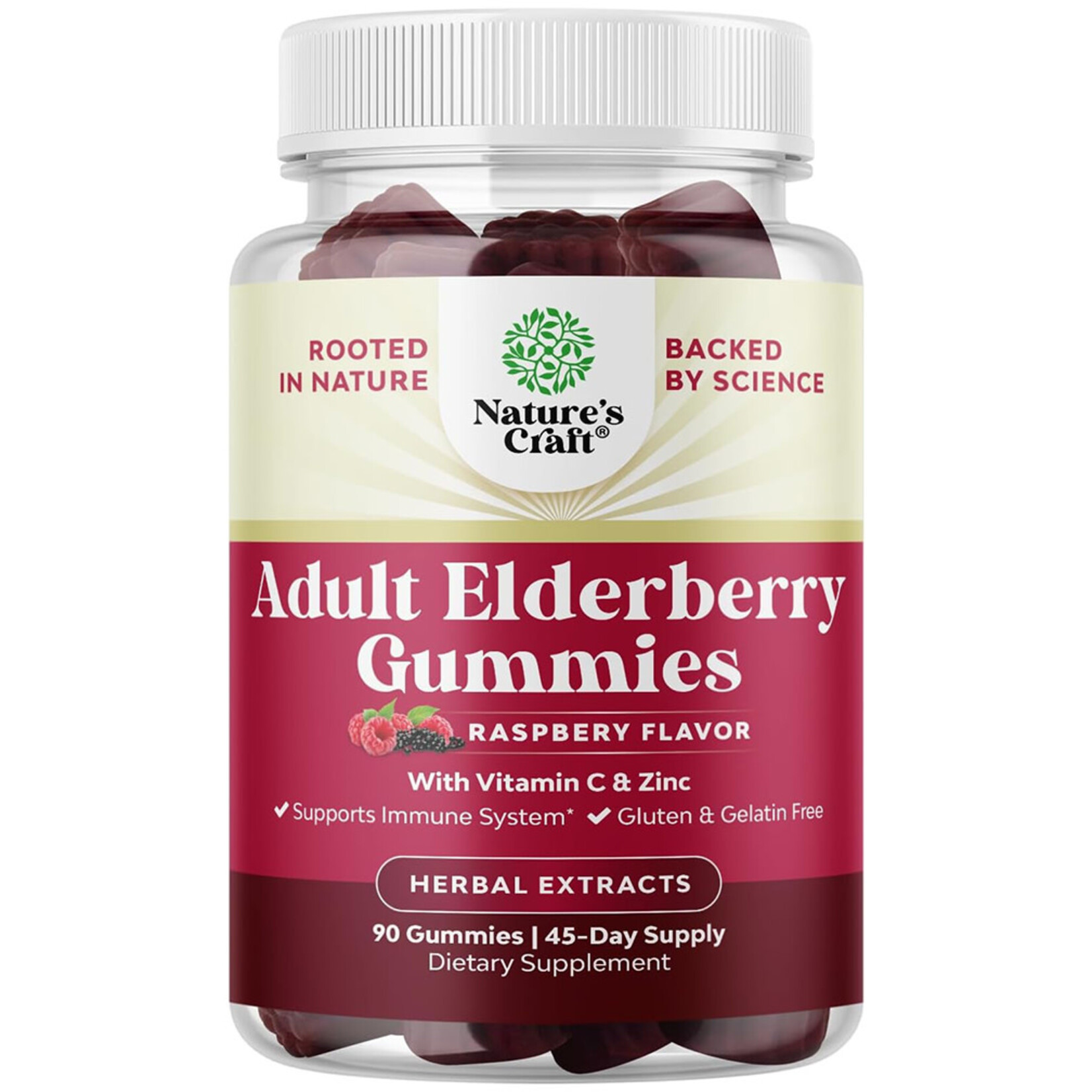 Nature's Craft Adult Elderberry Gummies (90gummies) Nature's Craft