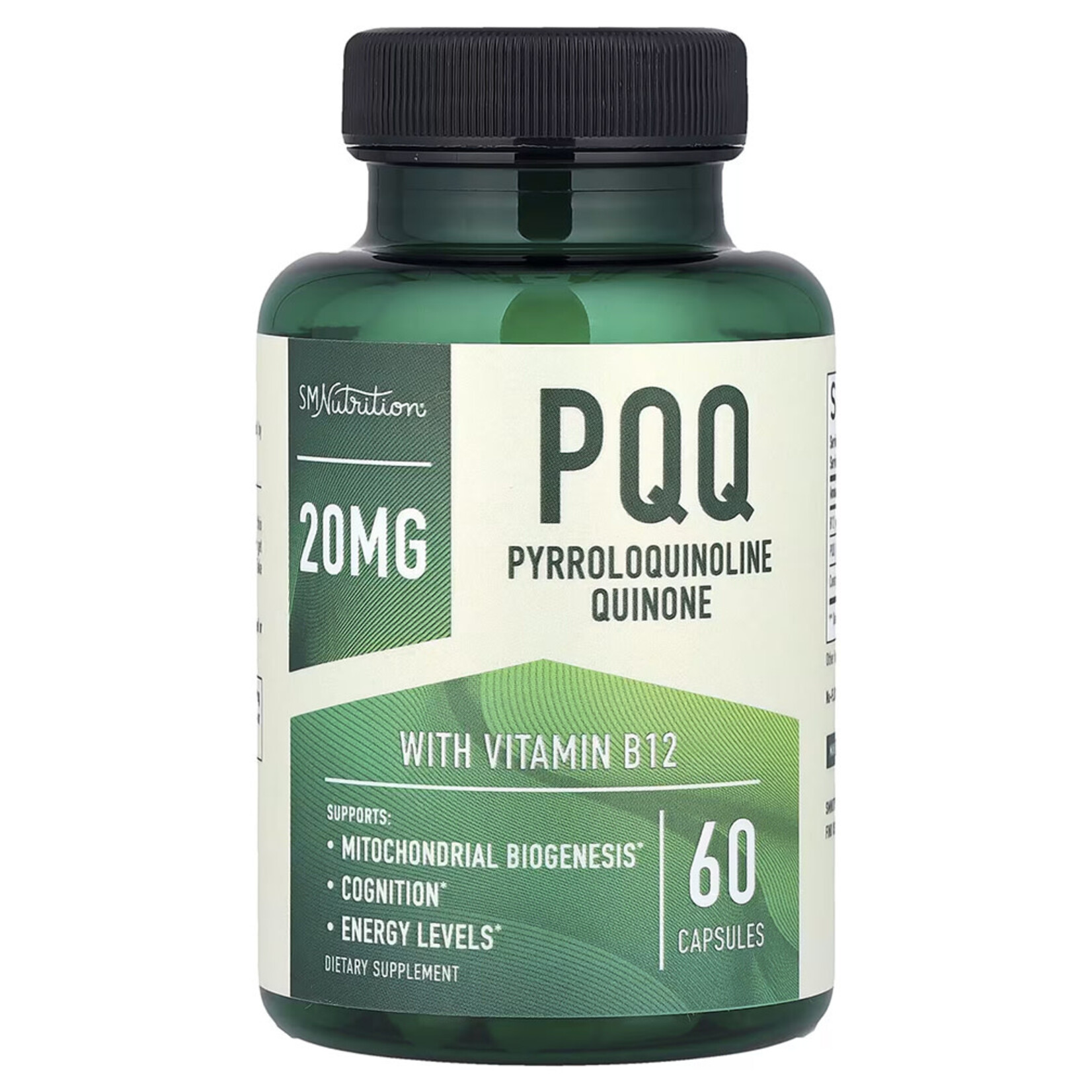 SMNutrition PQQ 20mg w/ Vitamin B-12 (60caps) SMNutrition