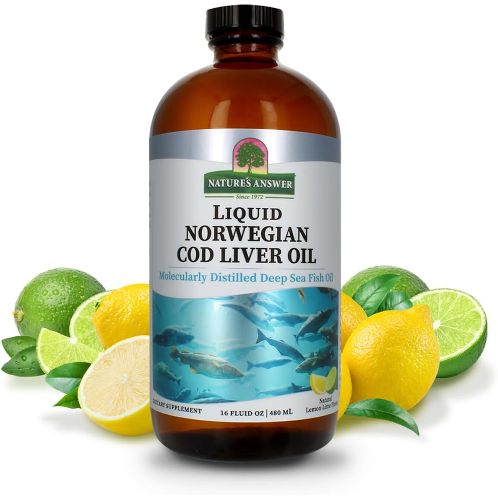 Nature's Answer Liquid Norwegian Cod Liver Oil (16oz) Nature's Answer