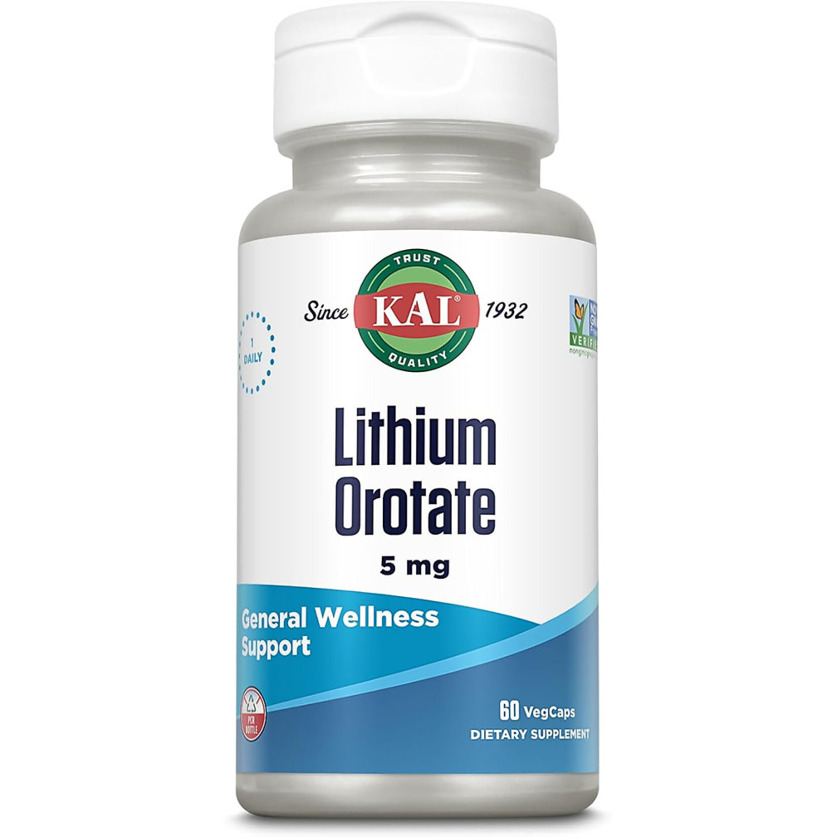 KAL Lithium Orotate 5mg (60vcaps) KAL