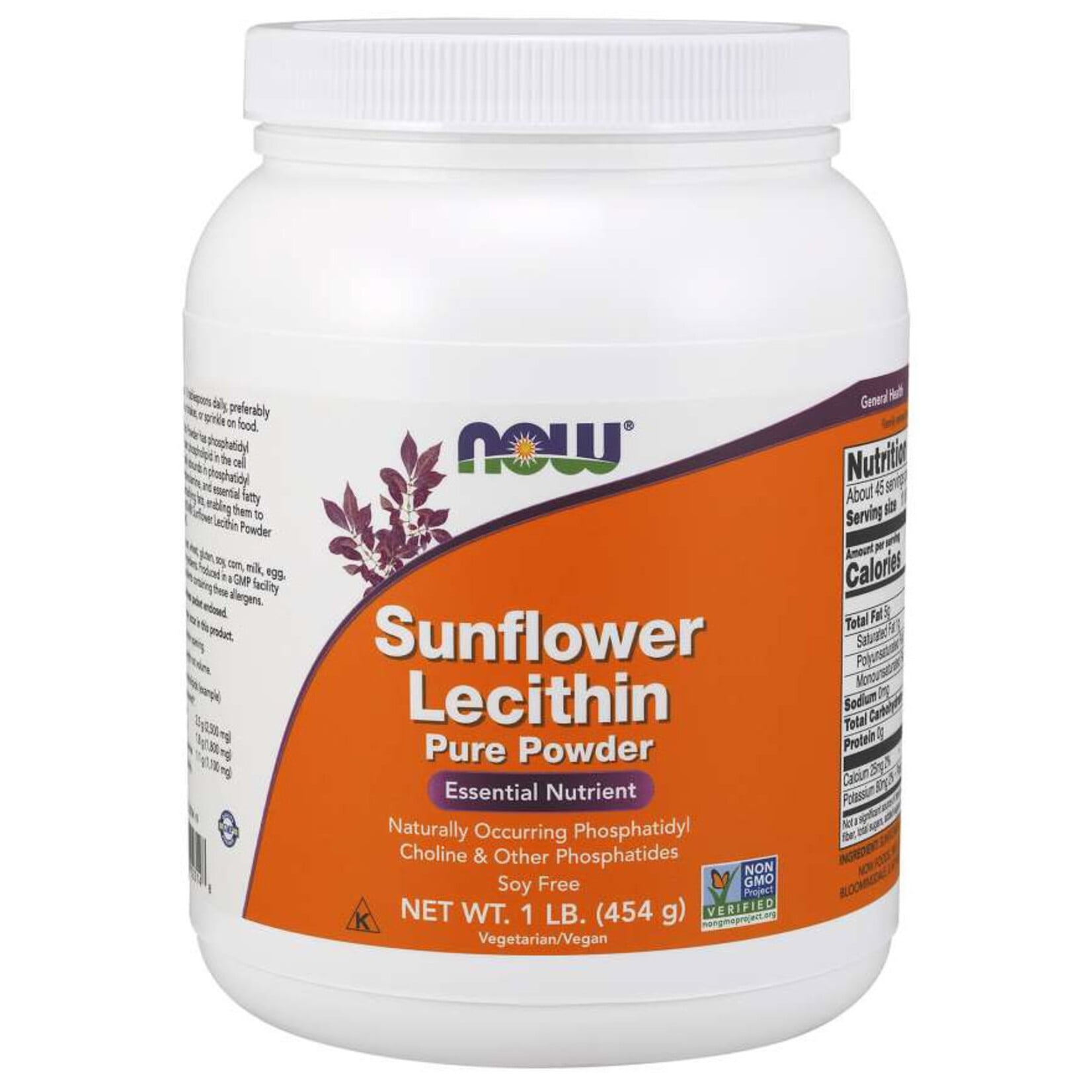 NOW Sunflower Lecithin Powder (1lb) NOW