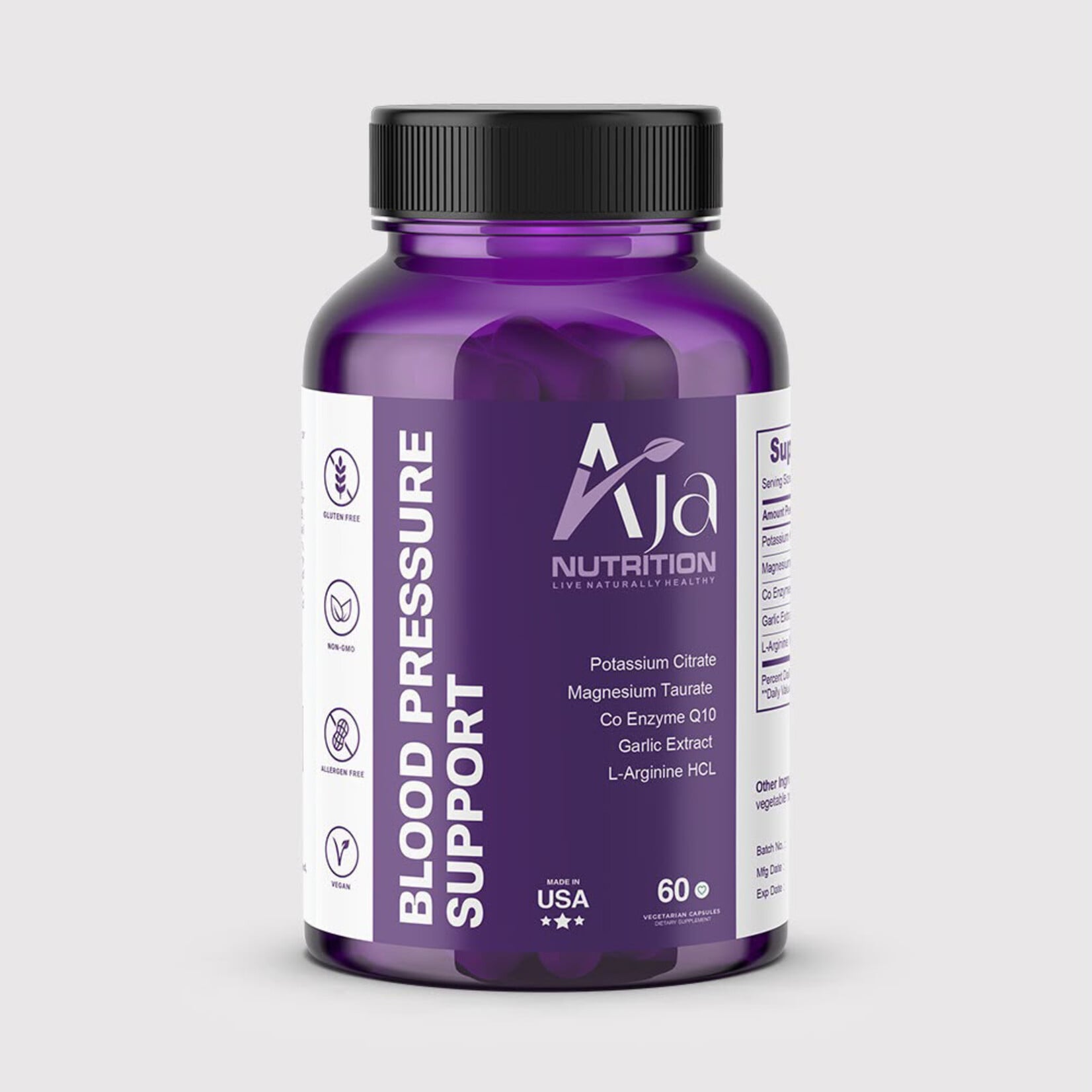 Aja Nutrition Blood Pressure Support (60caps) Aja Nutrition