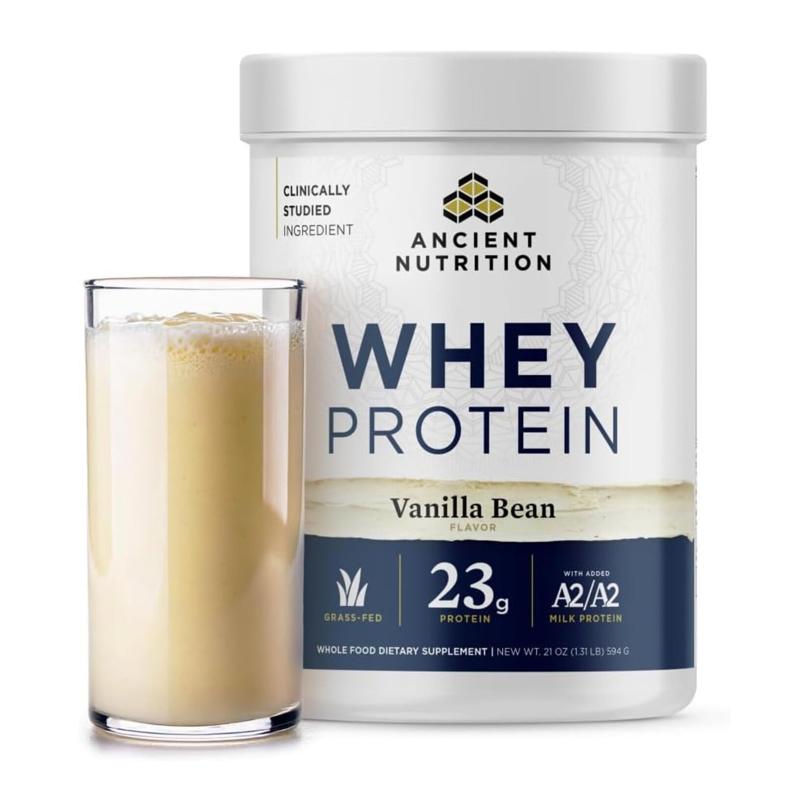 Ancient Nutrition Grass Fed Whey Protein Vanilla (21oz) Ancient Nutrition