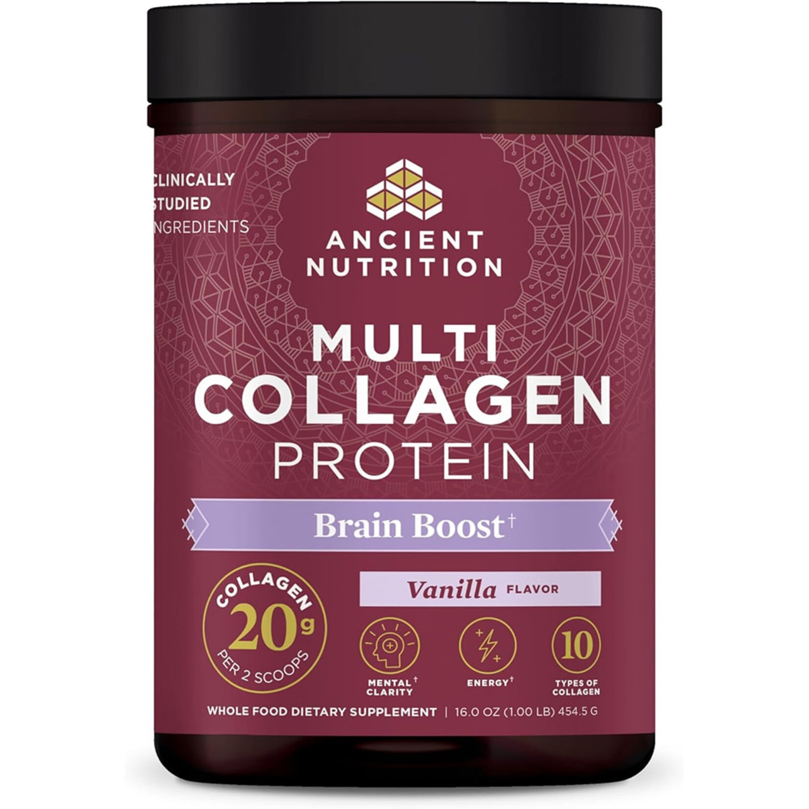 Ancient Nutrition Multi Collagen Brain Boost (16oz) Ancient Nutrition