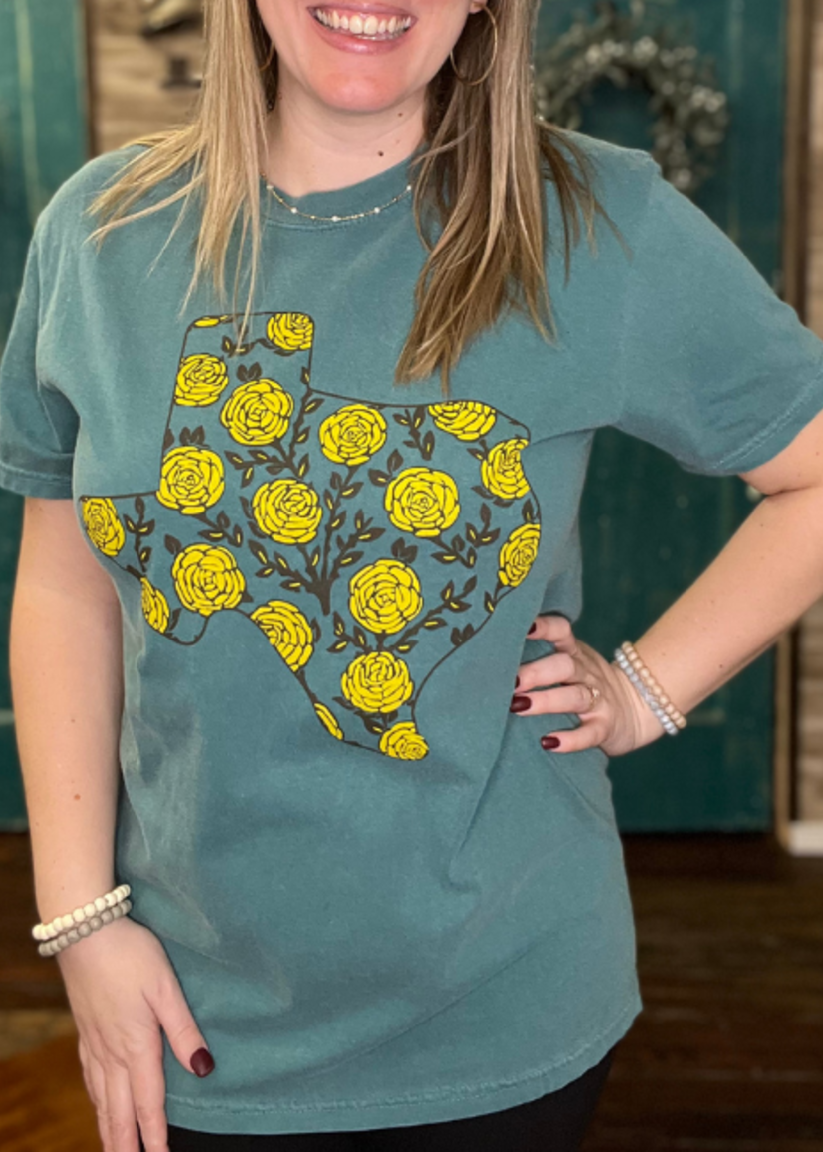 Small Town Yellow Rose Graphic Tee