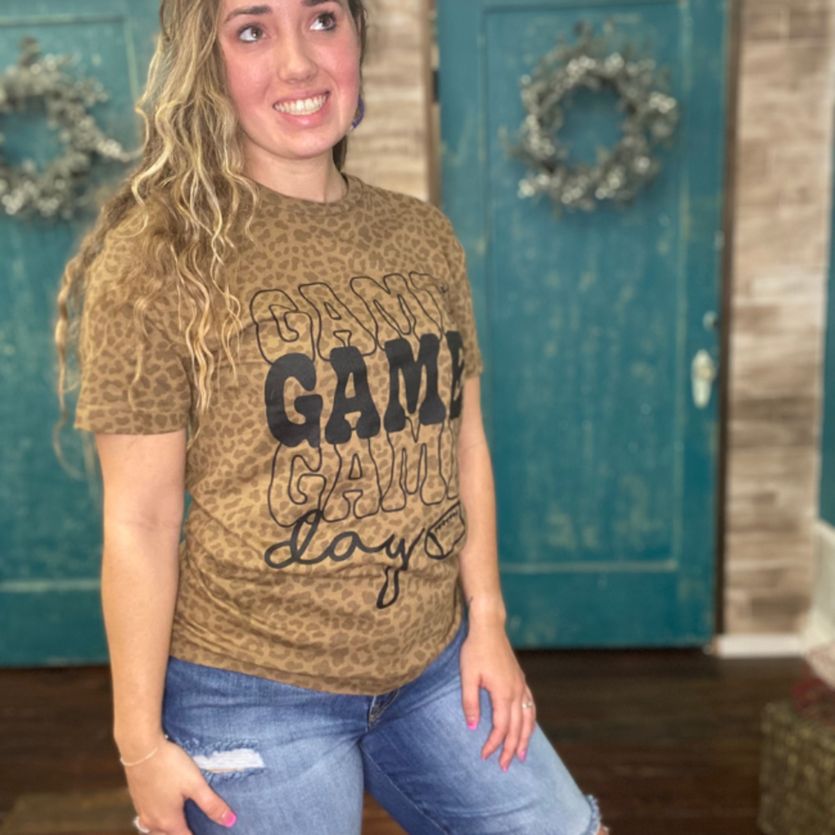 D&E Game Day Leopard Tee