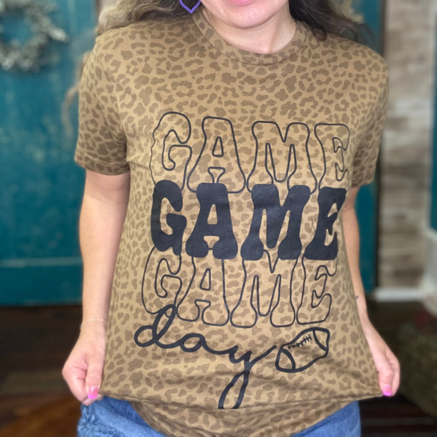D&E Game Day Leopard Tee