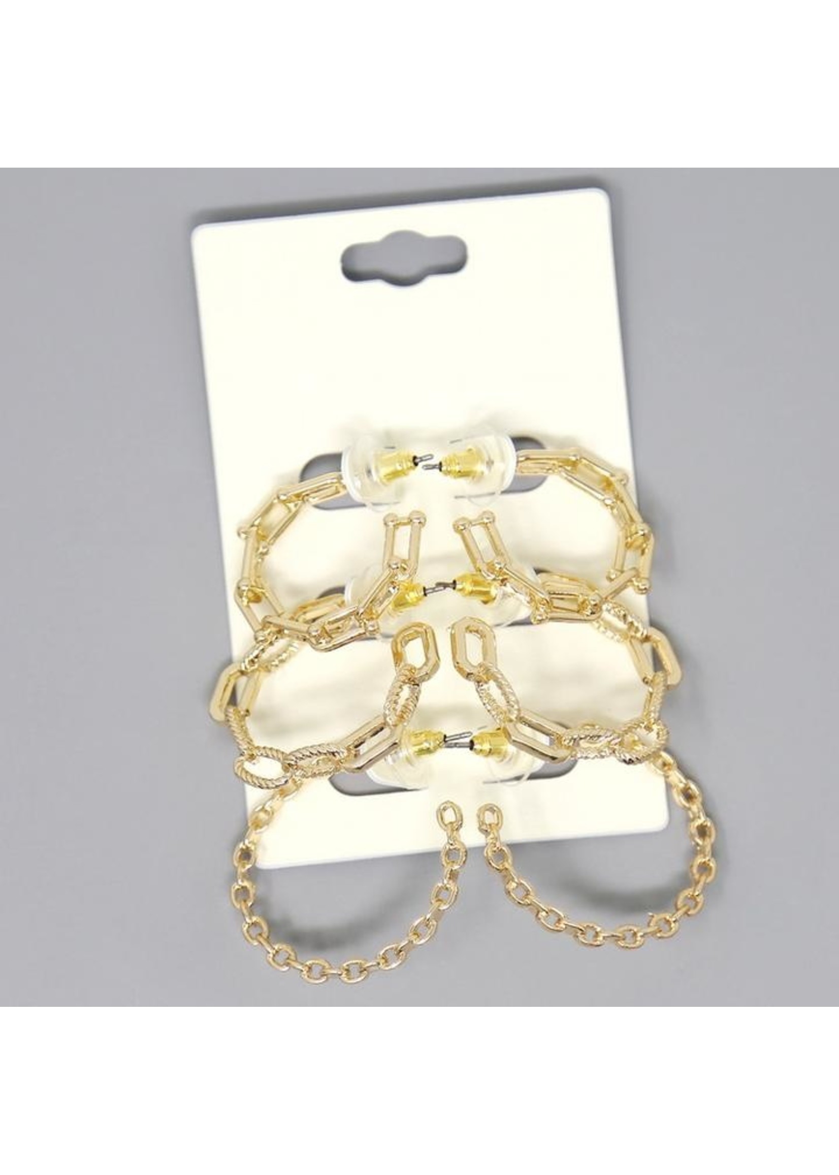 Chain Link Earring Set