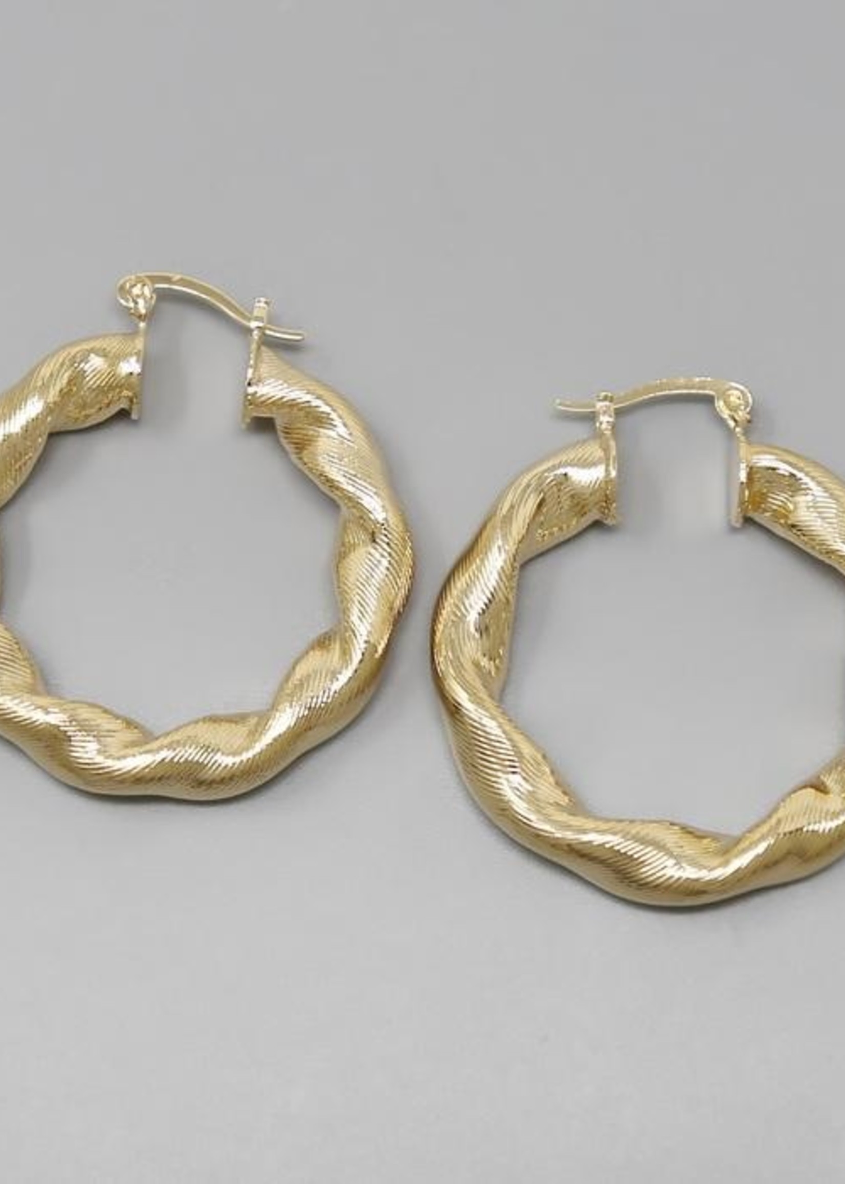 Textured Twisted Hoops