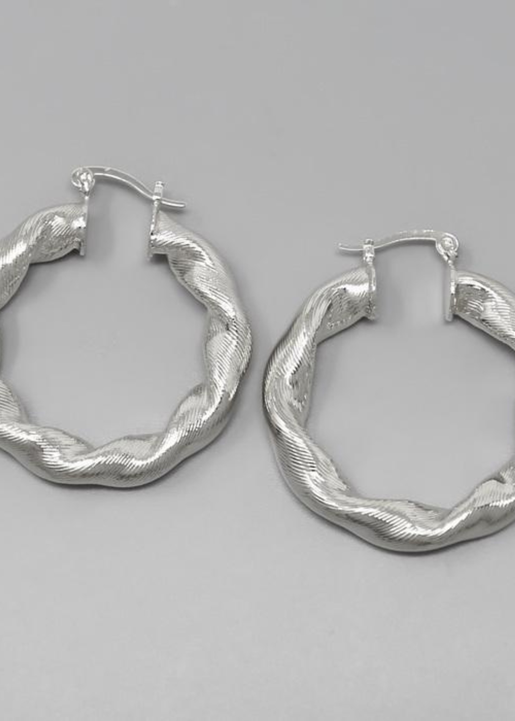 Textured Twisted Hoops