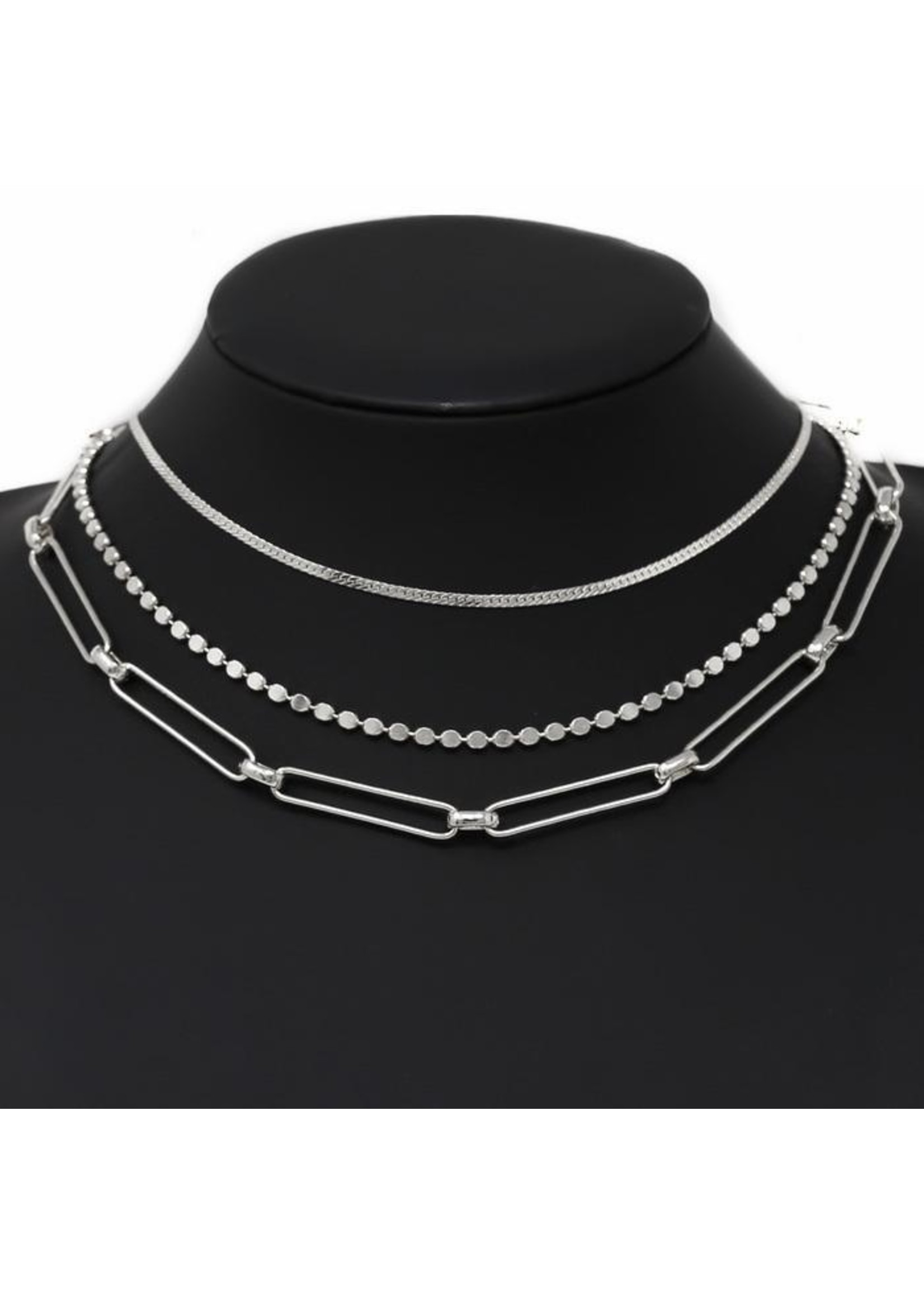 Short Layered Chain Necklace