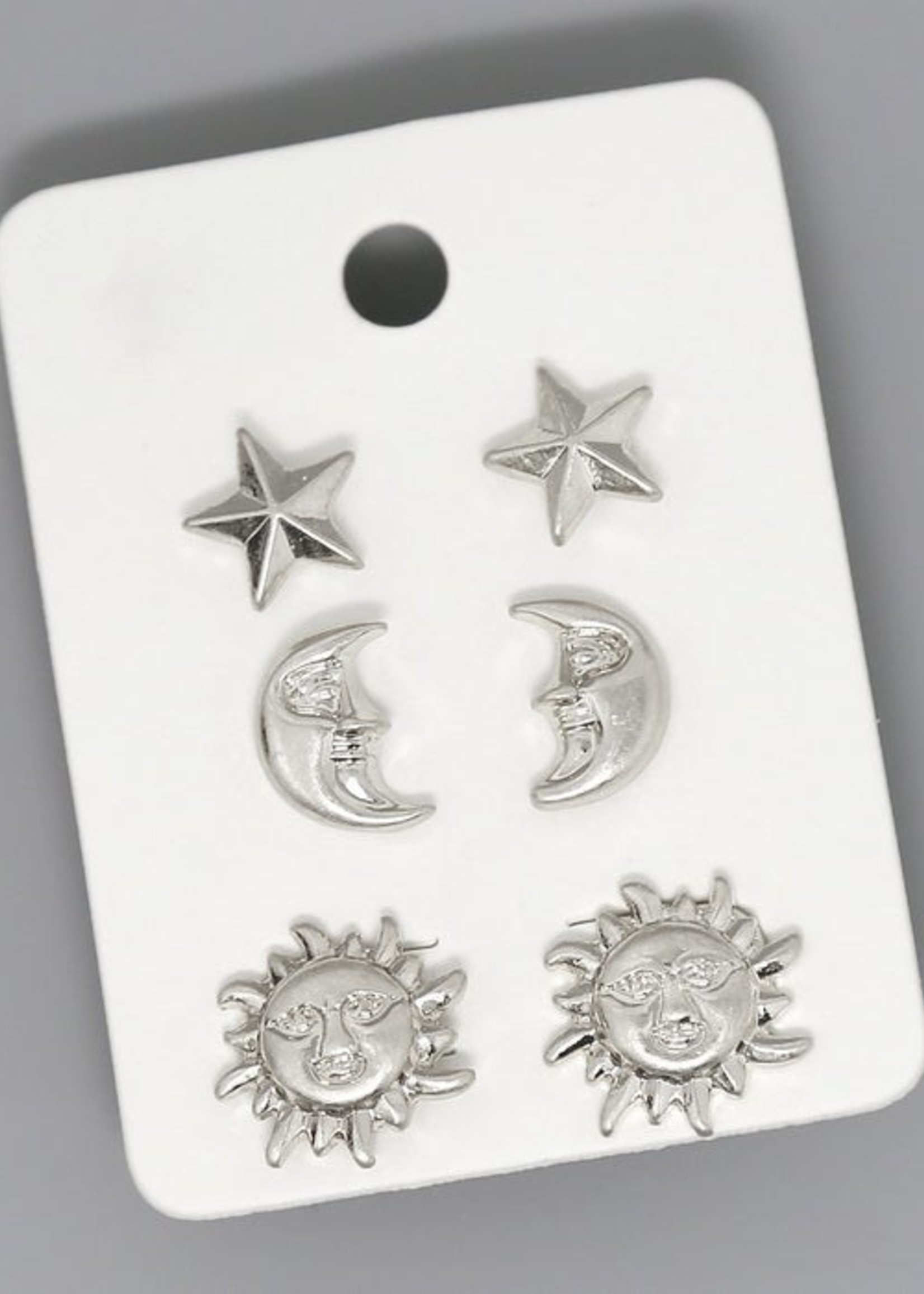 Star Moon Stud Set