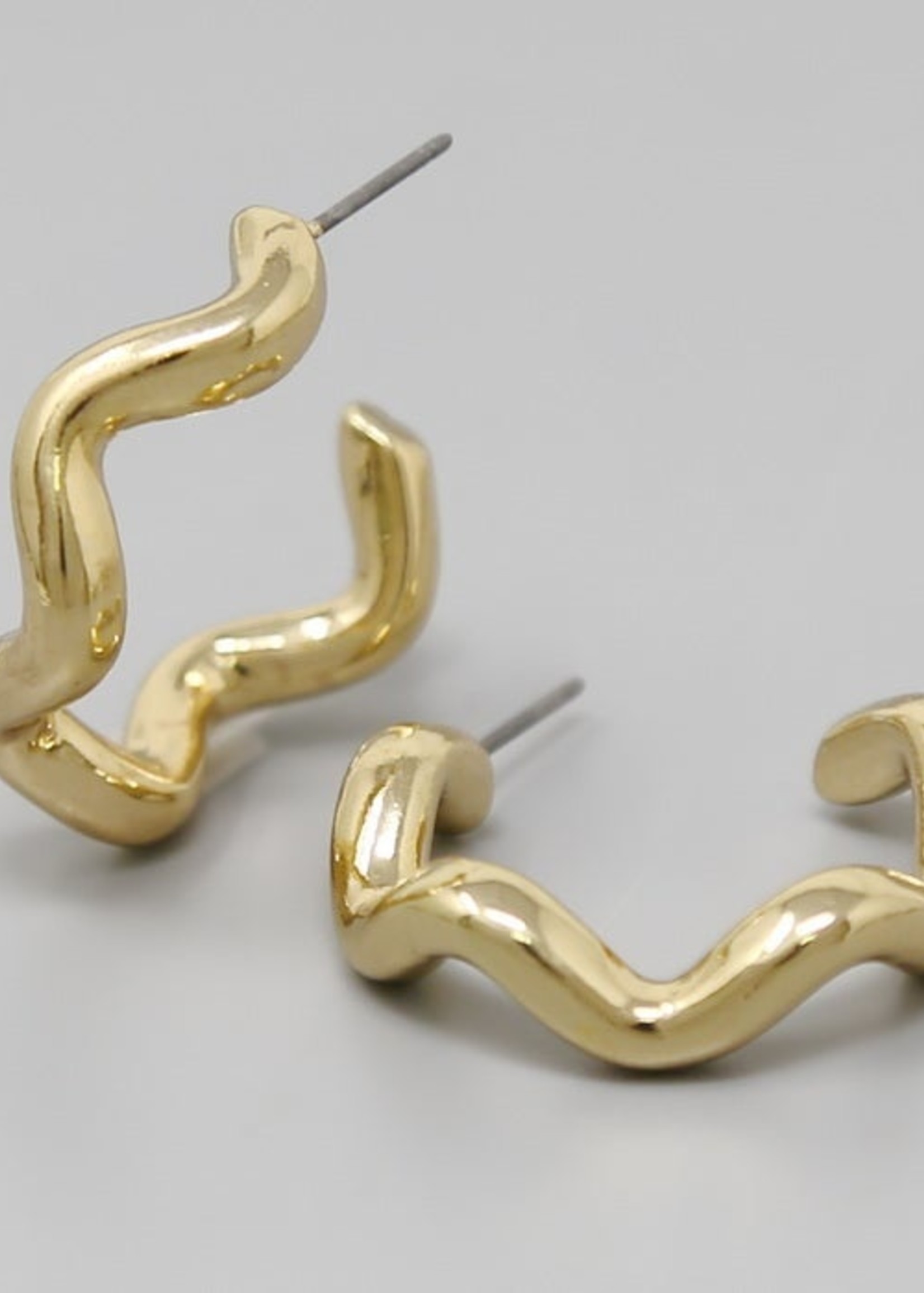 Wave Hoop Earrings