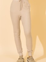 Beige Drawstring Jogger Sweatpants