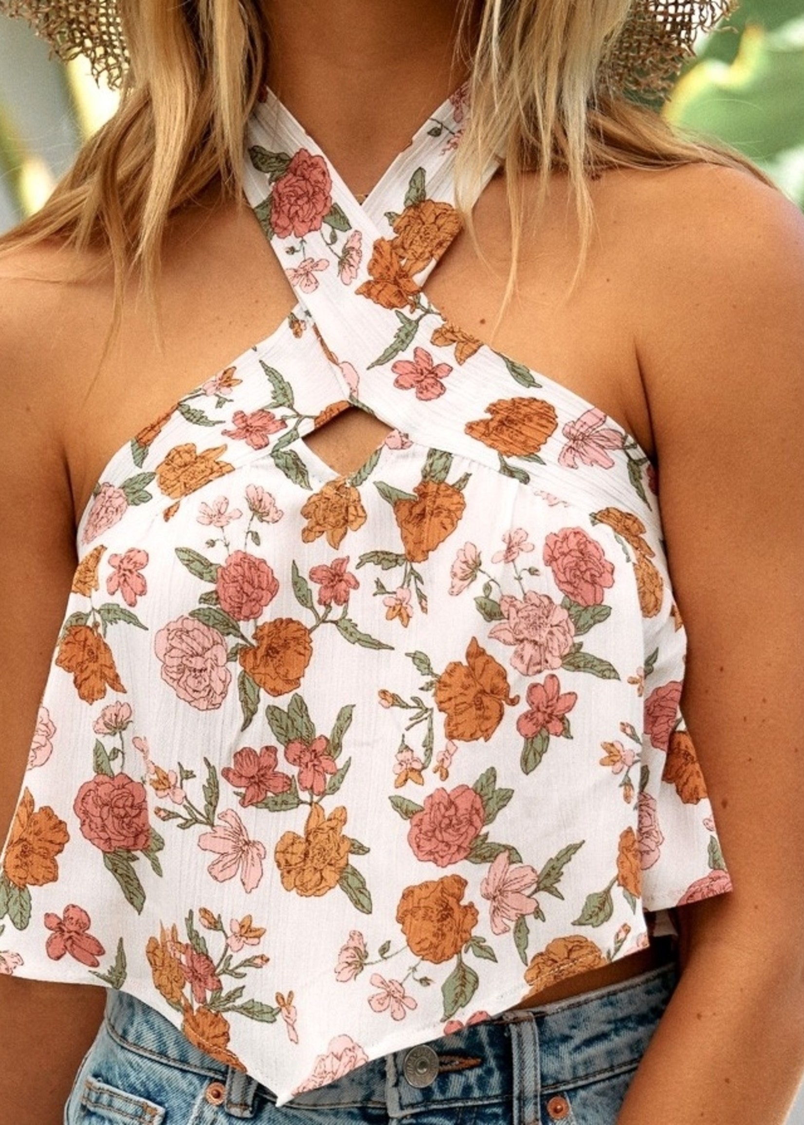 Floral Halter Neck