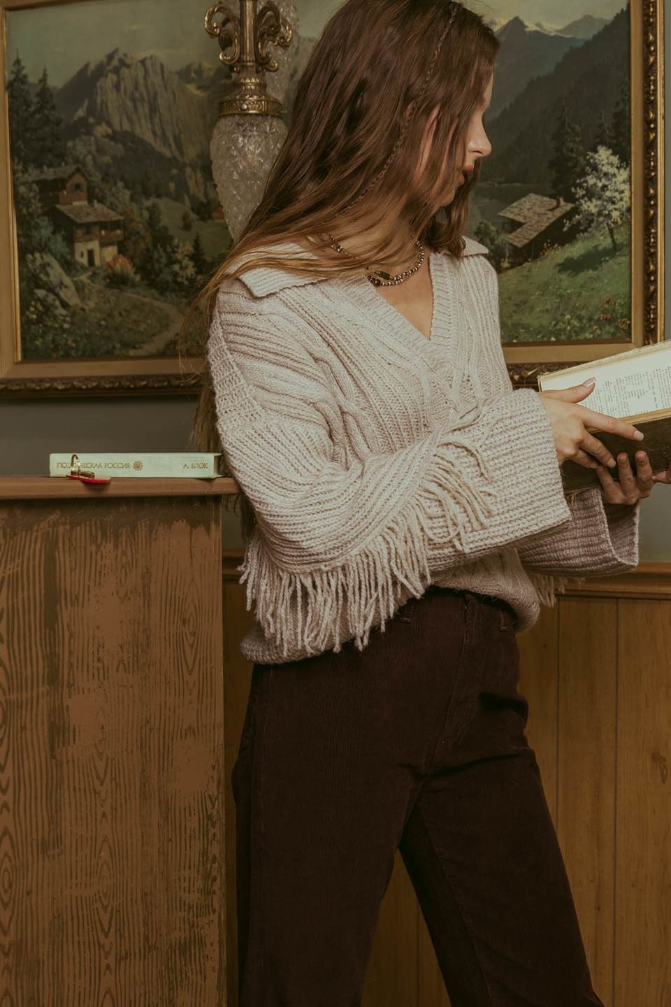 Fringe Cable Knit - Boutique Twenty Two