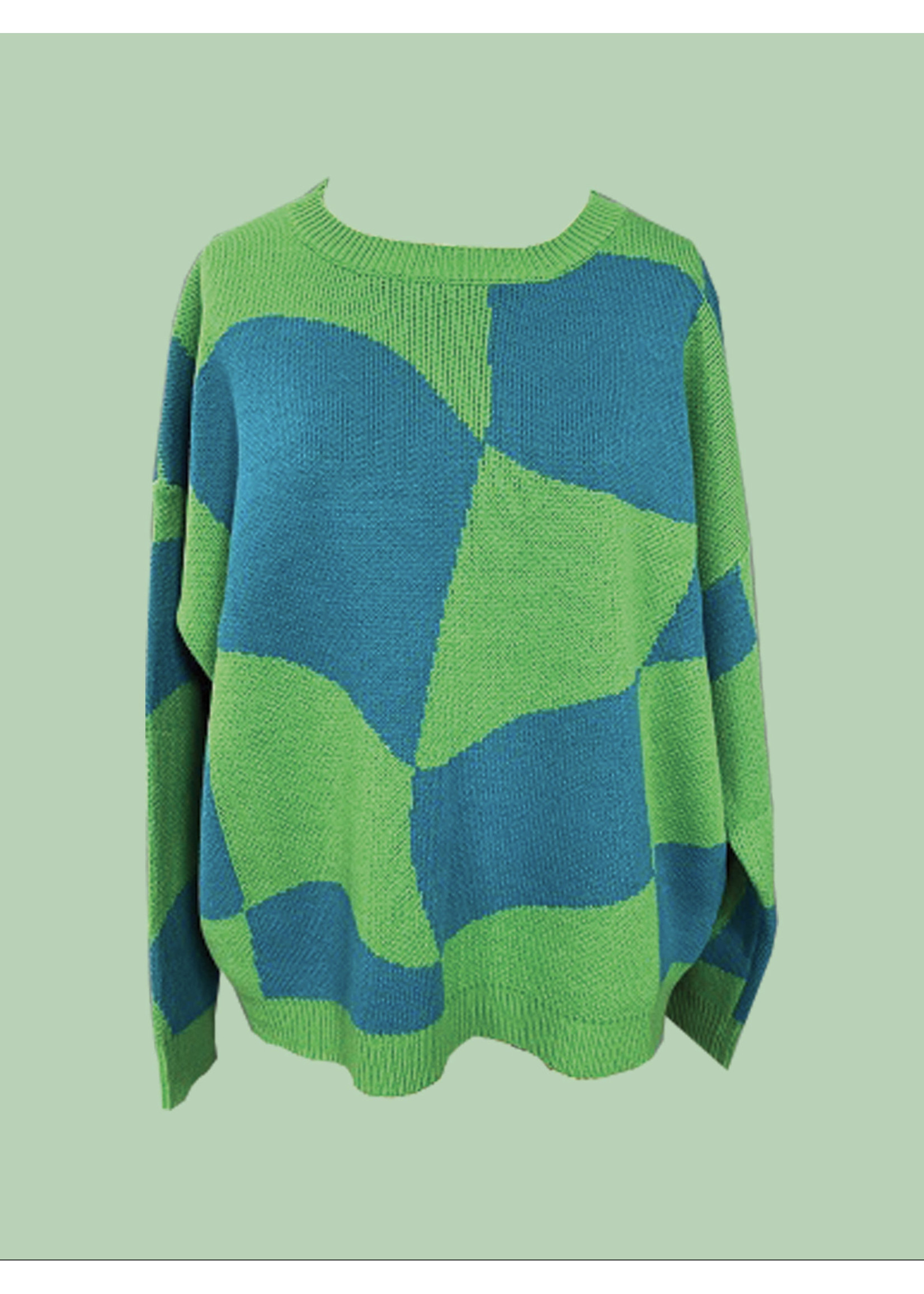 Blue&Green Checkered Sweater