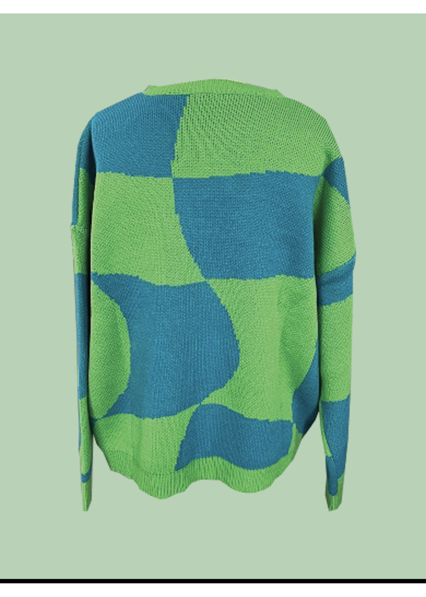 Blue&Green Checkered Sweater