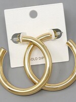 Gold Dipped Tube Hoops