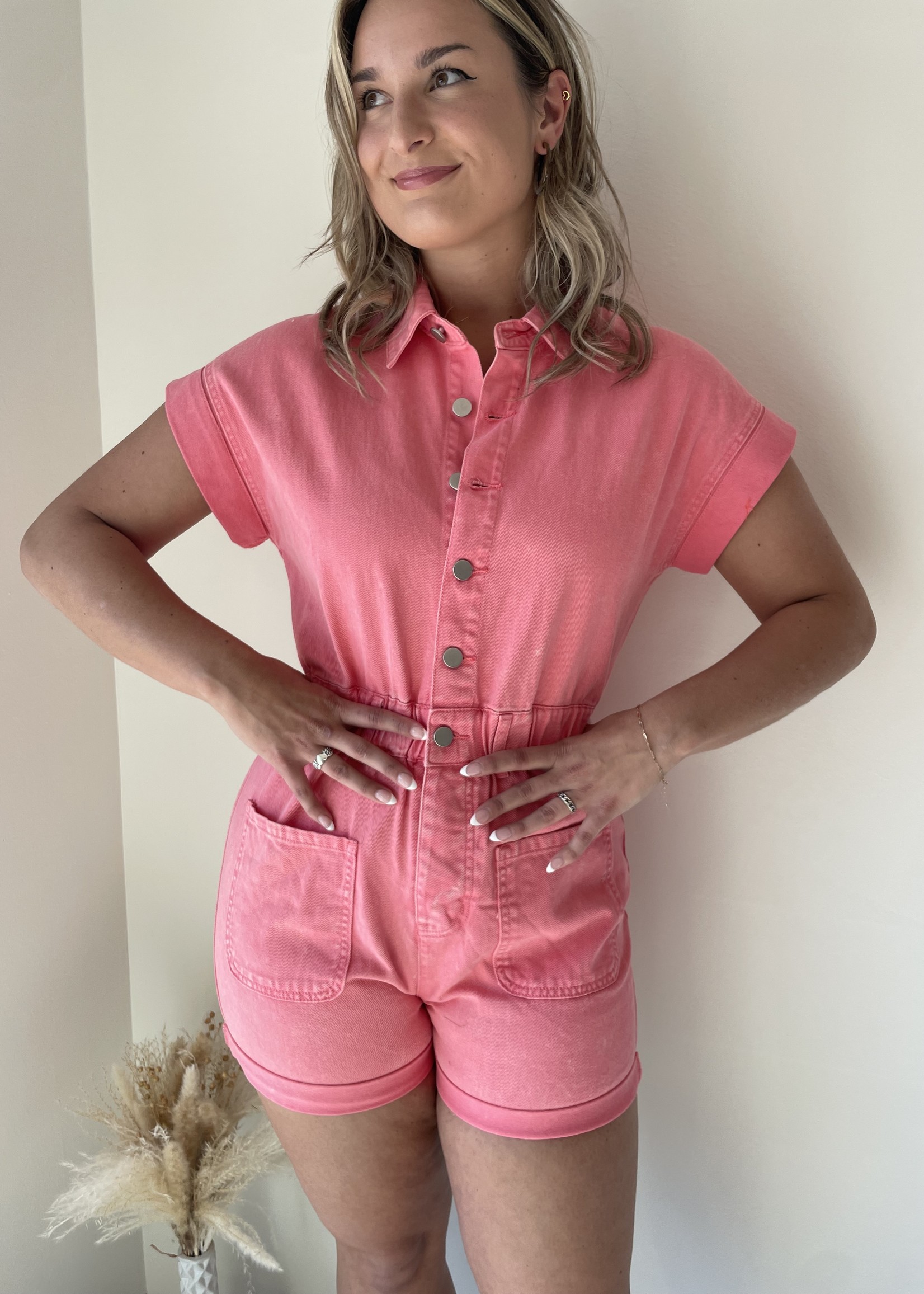 Anabelle Pink Romper