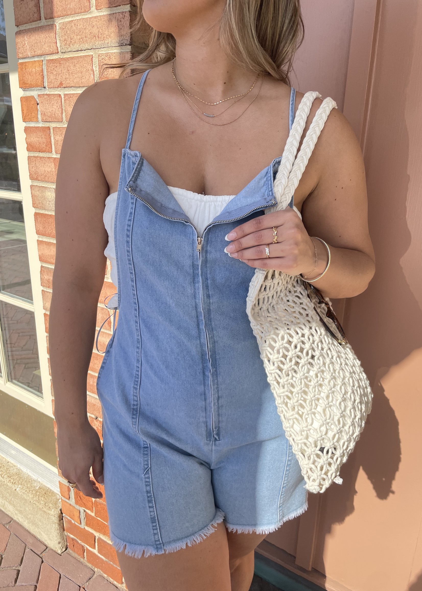 Denim Romper