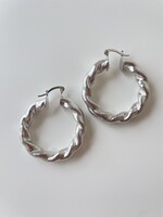 Textured Twisted Hoops