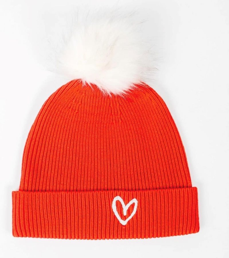 House of Shan Red Pom Hat
