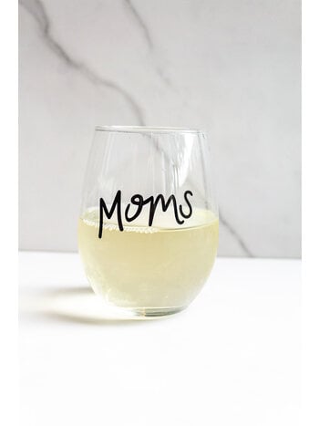 Love, Charlie Merch MOMS Wine Glass
