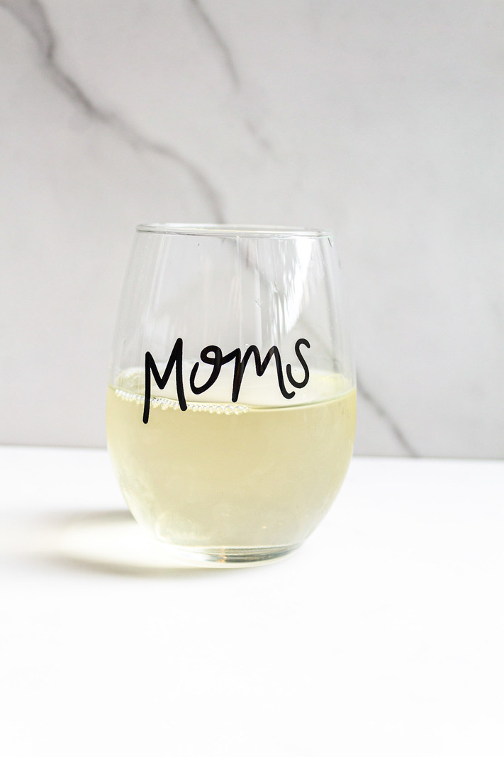 Love, Charlie Merch MOMS Wine Glass