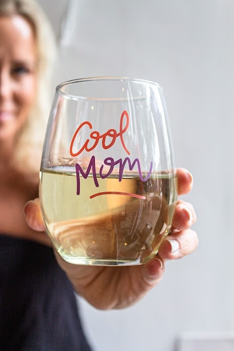 Love, Charlie Merch Cool Mom Wine Glass