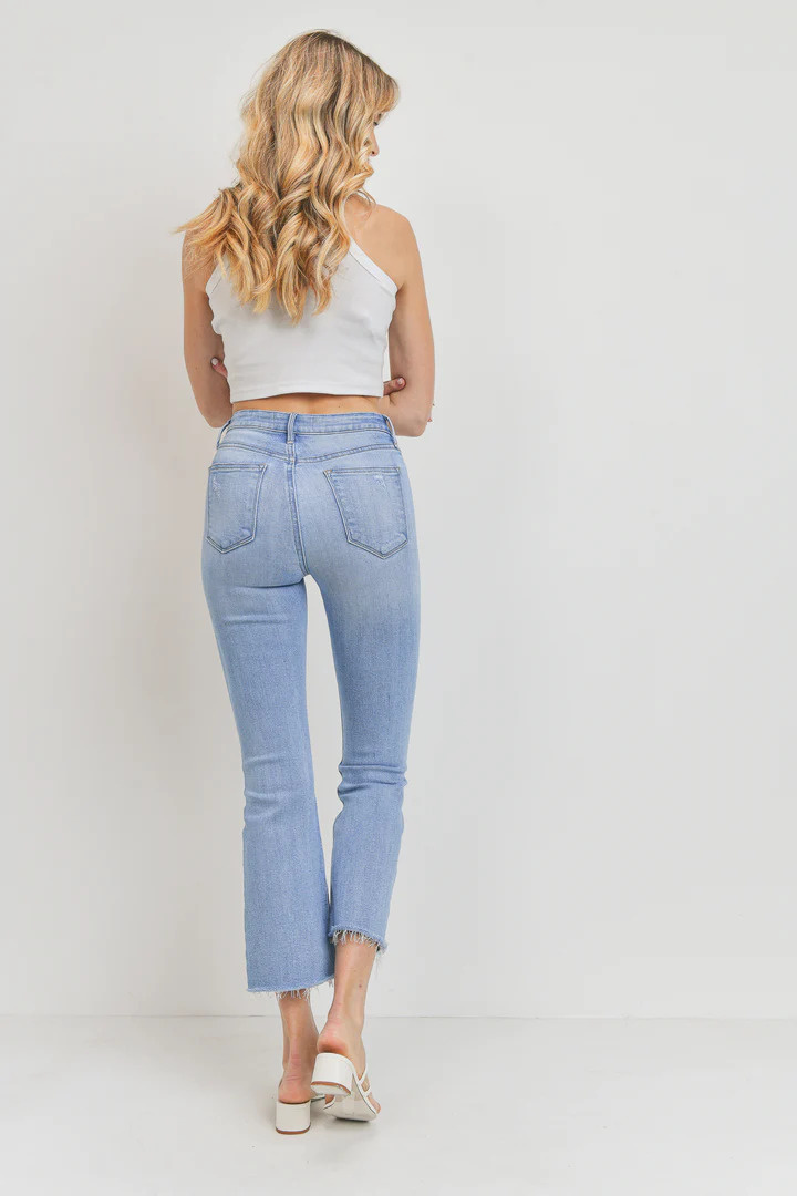 Just Black Denim HR Tonal Crop Flare