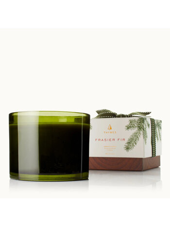 Thymes Frasier Fir 3-Wick Candle-Green