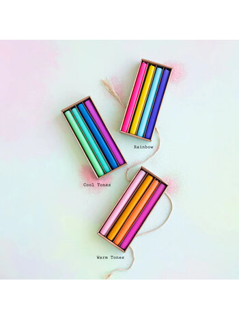 Glitterville Rainbow Taper Candle Boxed Set