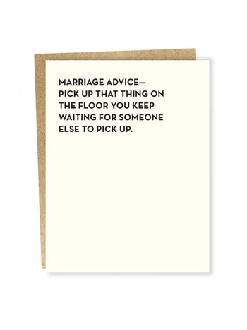 Sapling Press Marriage Advice Card