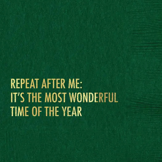 Pretty Alright Goods Most Wonderful Time of the Year Cocktail Napkin