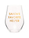 Chez Gagne Santa's Favorite Helper Wine Glass