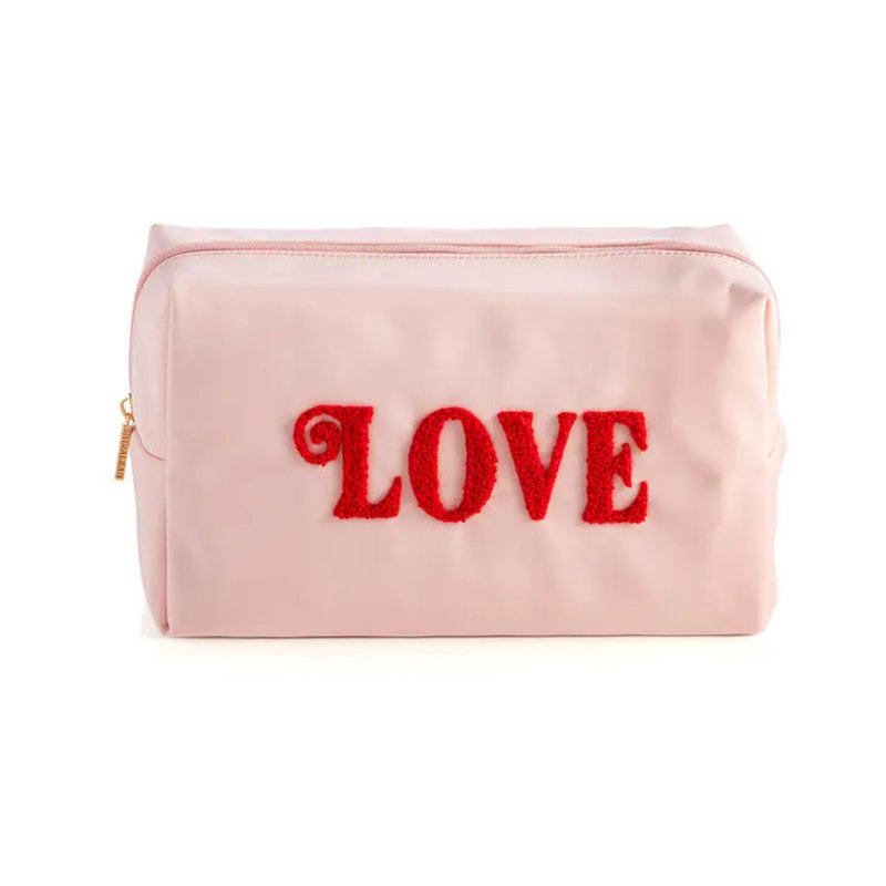 Shiraleah Cara LOVE Cosmetic Pouch Blush