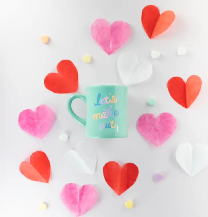 Talking Out of Turn Let's Make Out Diner Mug