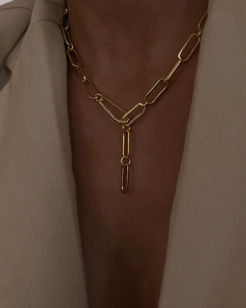 LUV AJ The Francois Safety Pin Necklace