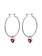 LUV AJ Bezel Heart Charm Hoops
