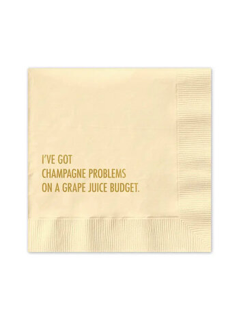 Pretty Alright Goods Champagne Problems Cocktail Napkins