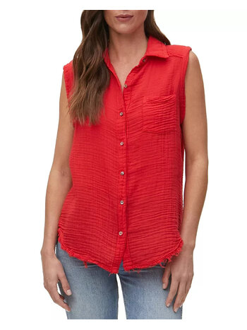 Michael Stars Monique Button Down Tank