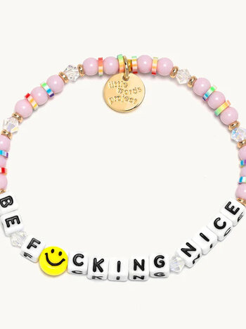 Smiley Face Beaded Bracelets White / Small